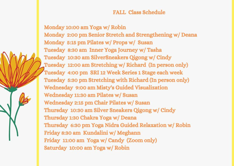 Chiropractic Clarkesville GA Fall Class Schedule